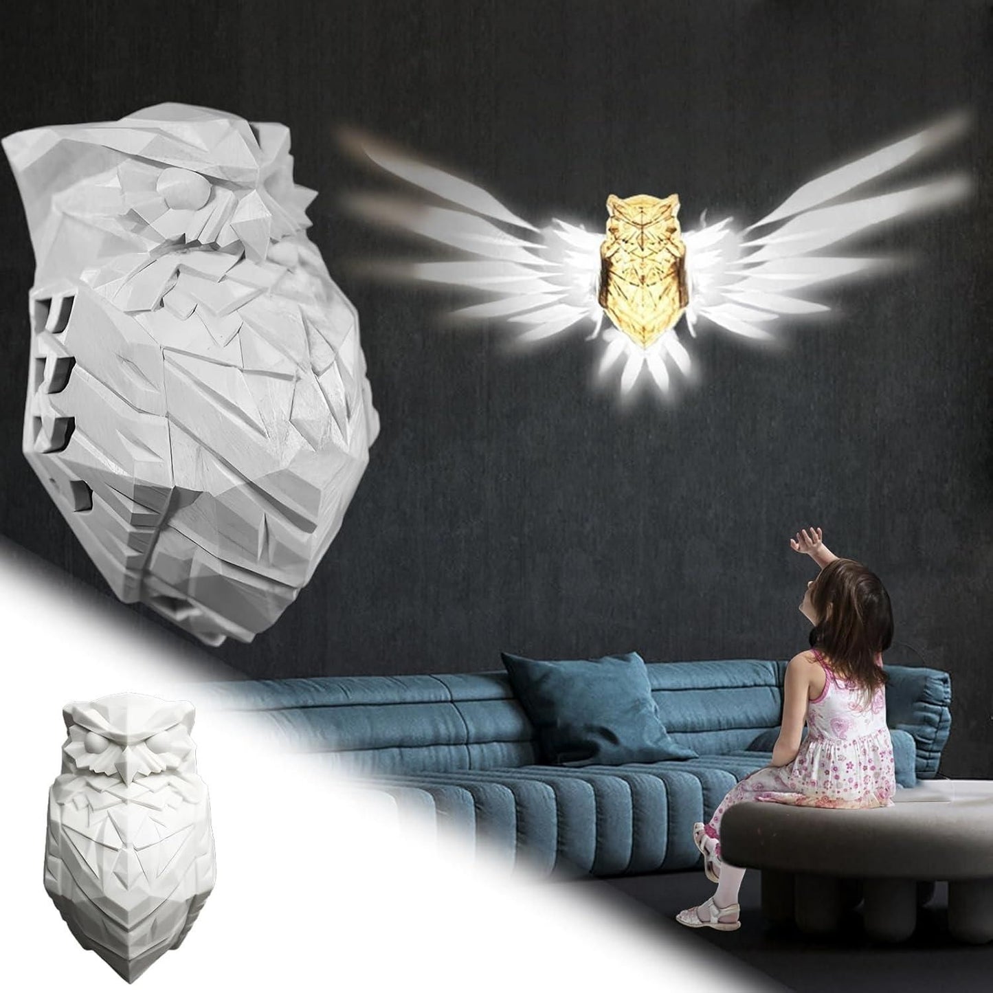 🦉 Owl Night Wall Lamp