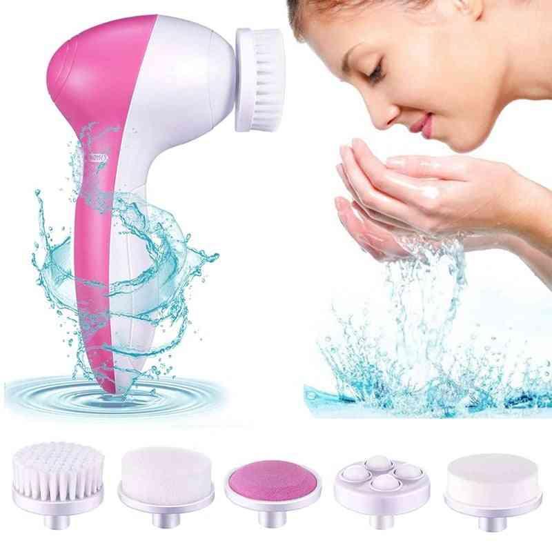 ✨ 5-in-1 Portable Electric Facial Cleaner