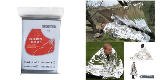 🛡️ Multifunctional Rescue Foil Heat Blankets (Pack of 2)