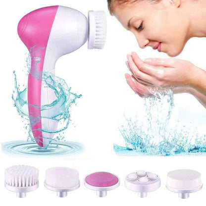 ✨ 5-in-1 Portable Electric Facial Cleaner
