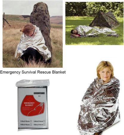 🛡️ Multifunctional Rescue Foil Heat Blankets (Pack of 2)